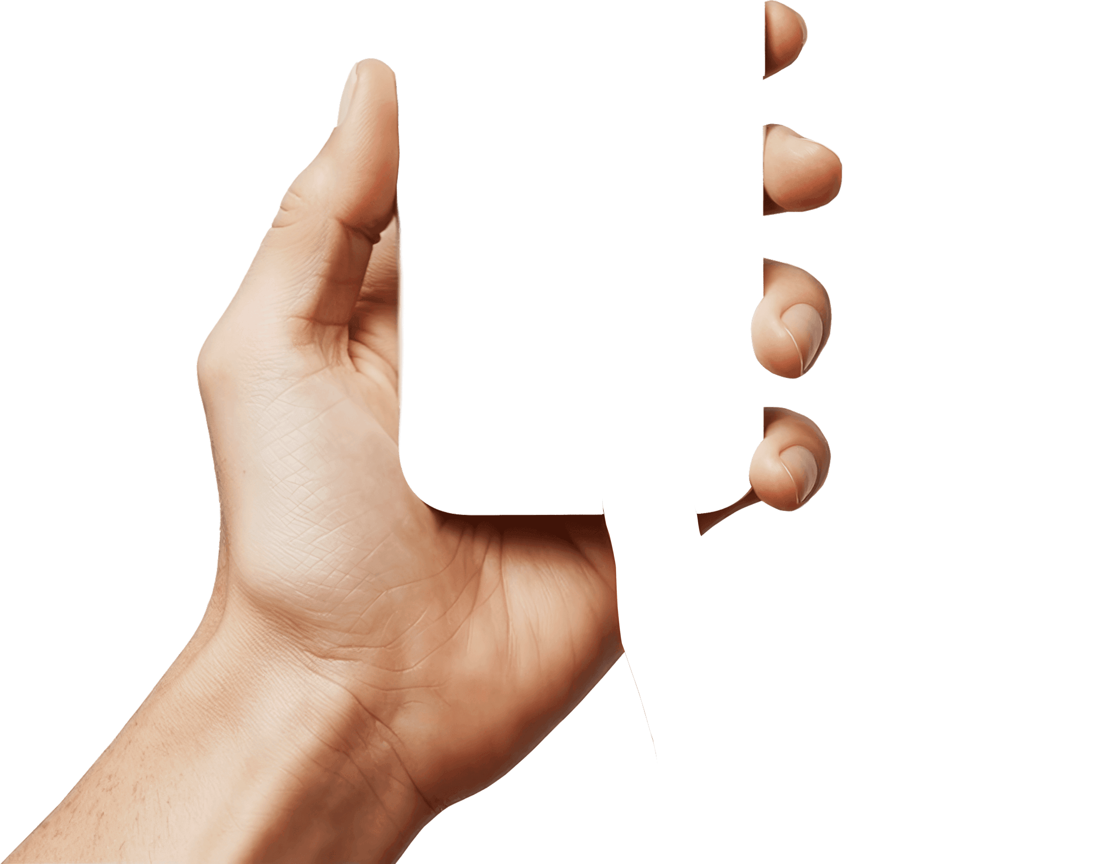 Hand back with phone